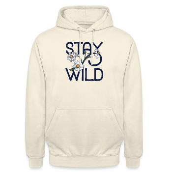 Restez sauvage - Sweat-shirt à capuche unisexe - vanille - Devant - Alina (178cm) & Michal (187cm)