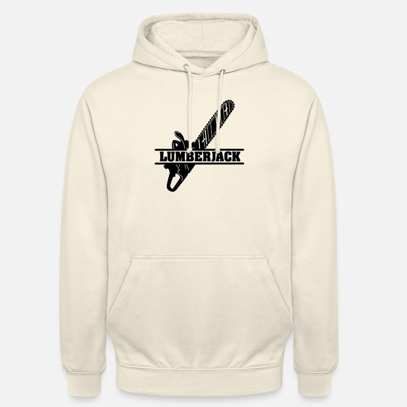 Tronçonneuse bûcheron - Sweat-shirt à capuche unisexe - vanille