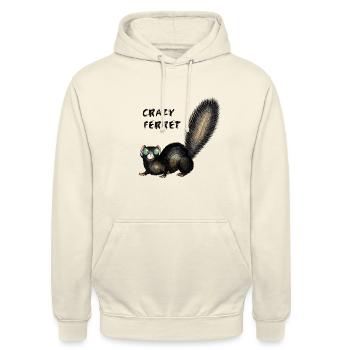 Frettchen Foufou-Mignon-Hug - Unisex Hoodie - Vanille-Milchshake - Vorne - Alina (178cm) & Michal (187cm)