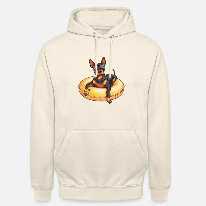 Dobermann Hund Sommer Comic - Unisex Hoodie - Vanille-Milchshake