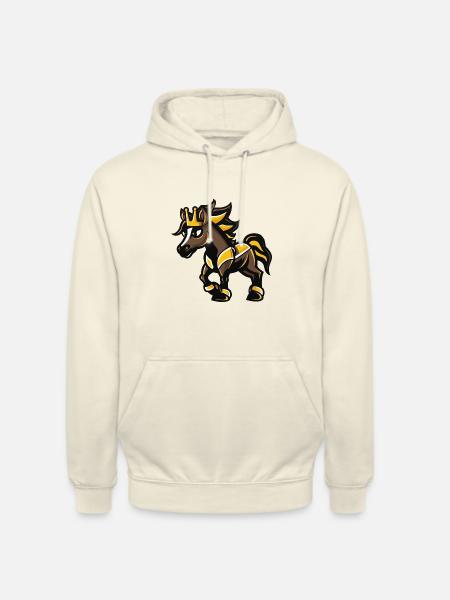 Pferd Comic Krone - Unisex Hoodie - Vanille-Milchshake