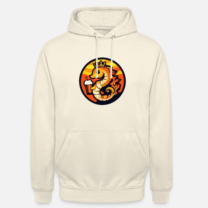 Bande dessinée de bière d’hippocampe - Sweat-shirt à capuche unisexe - vanille
