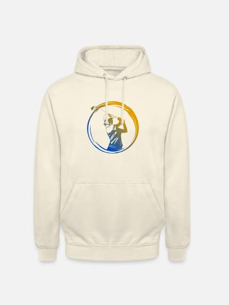 Golfer Silhouette Bunt - Unisex Hoodie - Vanille-Milchshake