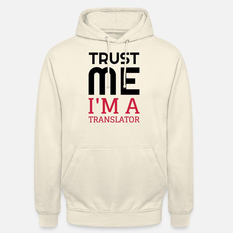 traducteur / traduction / traductrice / traduire - Sweat-shirt à capuche unisexe - vanille
