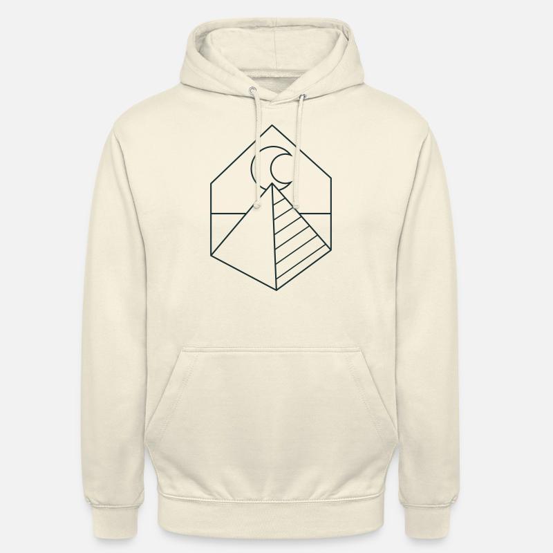 Pyramide BOHO sur la lune - Sweat-shirt à capuche unisexe - vanille