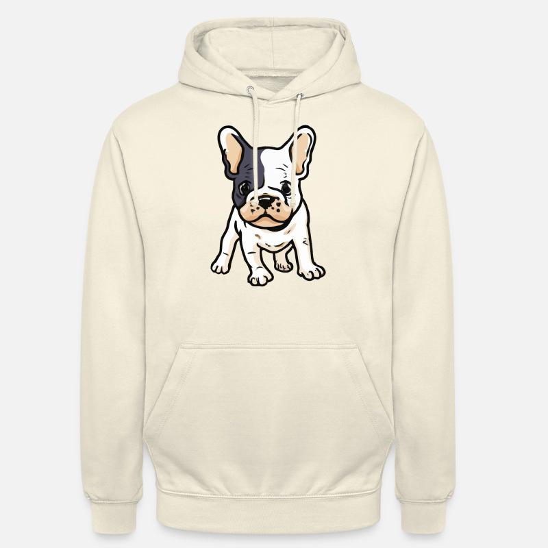 Bébé Français Idée cadeau de chien bouledogue - Sweat-shirt à capuche unisexe - vanille
