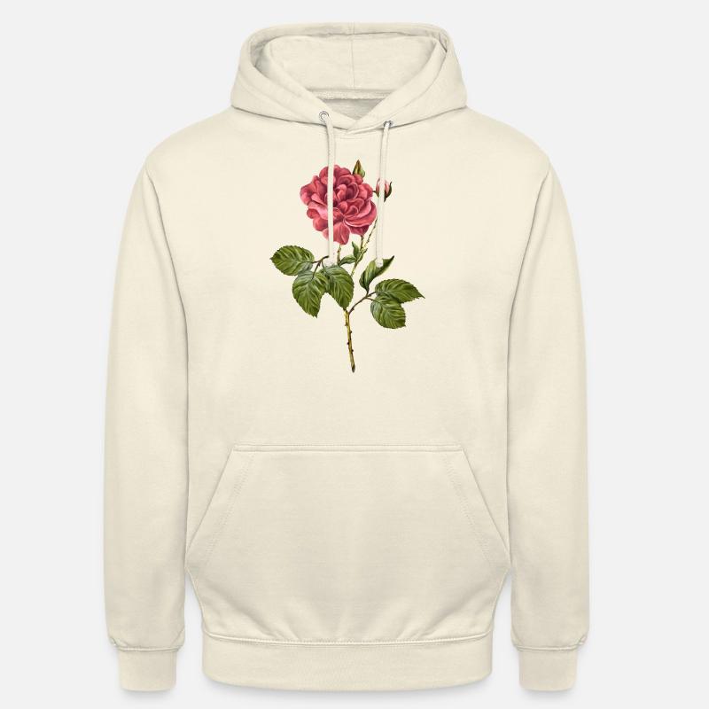 Fleur - Sweat-shirt à capuche unisexe - vanille