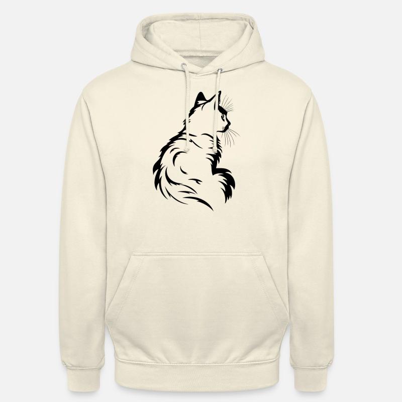Chat, Motif De Chat - Sweat-shirt à capuche unisexe - vanille