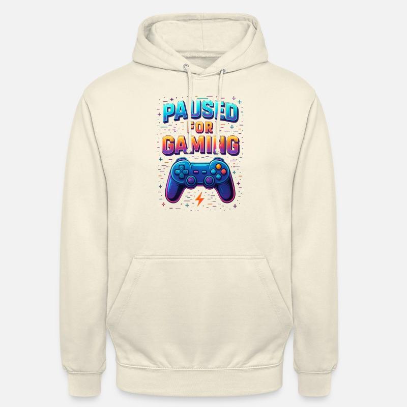 Gaming Vector Pixel Art – Paused for Gaming - Sweat-shirt à capuche unisexe - vanille