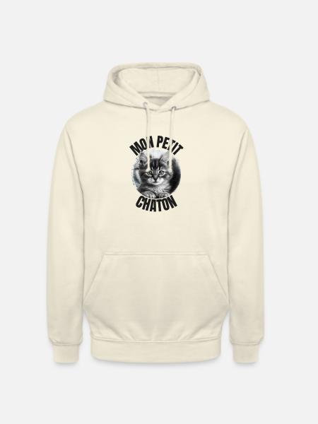 Mon petit Chaton ! - Sweat-shirt à capuche unisexe - vanille
