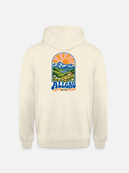 Allgäu Retro Alpine Nature - Unisex Hoodie - Vanille-Milchshake