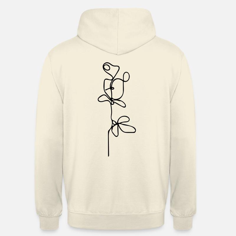 Visage de fleur - Sweat-shirt à capuche unisexe - vanille