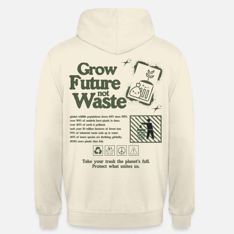 Déclaration de croissance durable Imprimer - Sweat-shirt à capuche unisexe - vanille