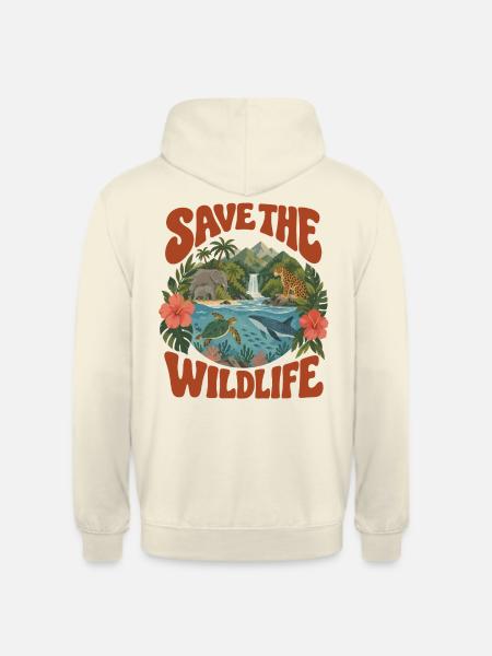 Save The Wildlife - Unisex Hoodie - Vanille-Milchshake