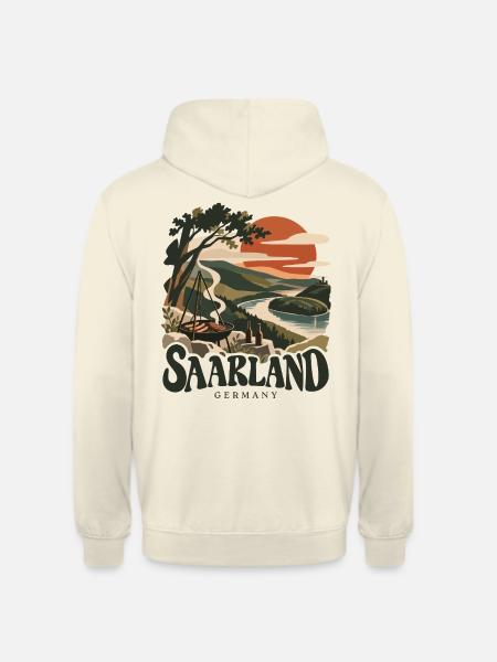Saarland Germany Saarschleife - Unisex Hoodie - Vanille-Milchshake