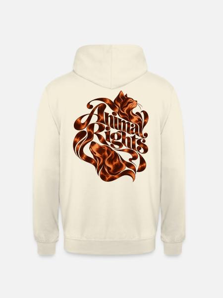 Animal Rights Dark Cats - Unisex Hoodie - Vanille-Milchshake