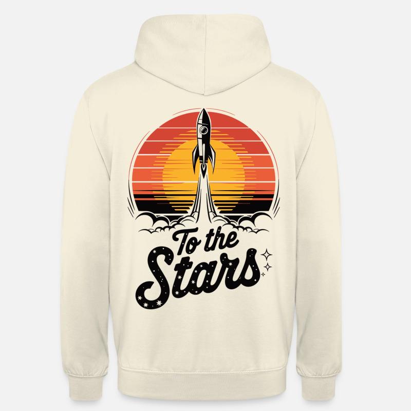 Lancement d’une fusée dans l’espace - Sweat-shirt à capuche unisexe - vanille