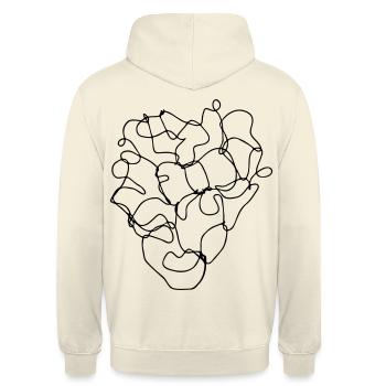 Arc d’arc - Sweat-shirt à capuche unisexe - vanille - Dos - Michal (187cm)