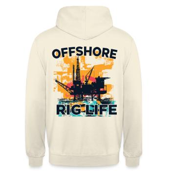 Durée de vie de la plate-forme offshore - Sweat-shirt à capuche unisexe - vanille - Dos - Michal (187cm)