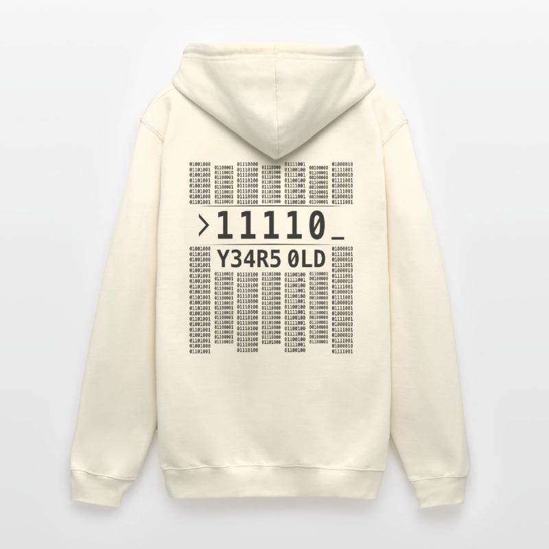 11110 YEARS OLD COMPUTER BINARY CODE 30TH BIRTHDAY Unisex Hoodie