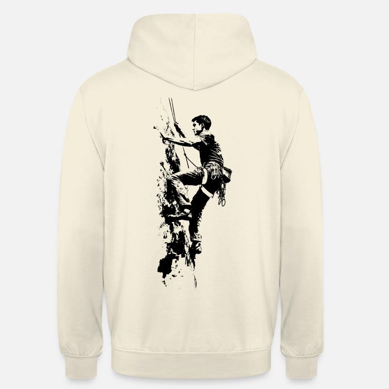 Escalade dans les Alpes : à la limite de l’escalade - Sweat-shirt à capuche unisexe - vanille