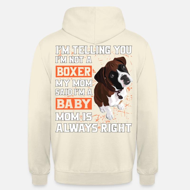 Boxer Bébé Boxer Maman - Sweat-shirt à capuche unisexe - vanille