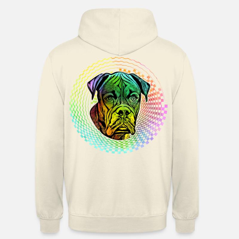 Boxer Rétro - Sweat-shirt à capuche unisexe - vanille