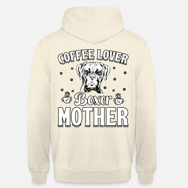 Amoureuse du café boxeuse mère - Sweat-shirt à capuche unisexe - vanille
