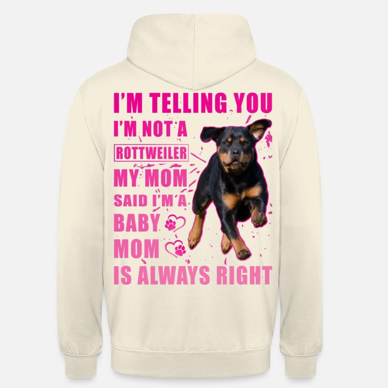 Dicton Rottweiler - Sweat-shirt à capuche unisexe - vanille