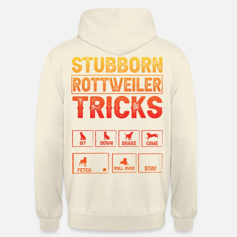 Astuces tenaces de Rottweiler - Sweat-shirt à capuche unisexe - vanille