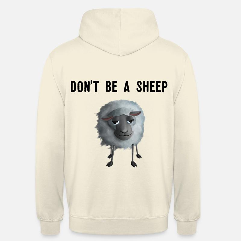 Brebis douce - Don’t be a Sheep - Sweat-shirt à capuche unisexe - vanille