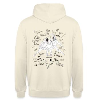 Conditions d’escrime Cadeau d’entraînement - Sweat-shirt à capuche unisexe - vanille - Dos - Michal (187cm)