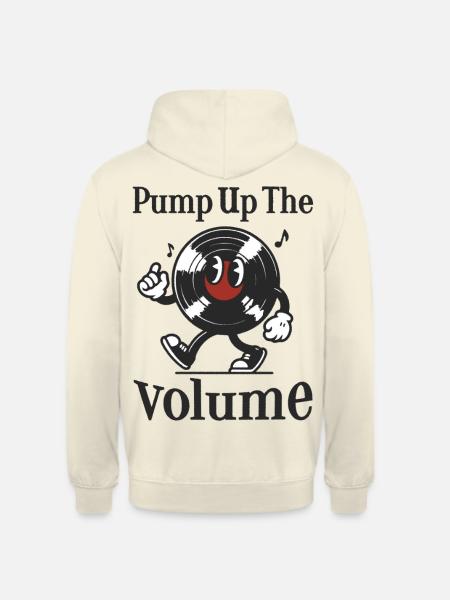Pump Up The Volume Disque Vinyle Chemise Rétro Vinyle - Sweat-shirt à capuche unisexe - vanille