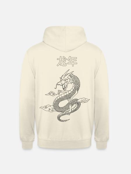 Chinesischer Drache - Unisex Hoodie - Vanille-Milchshake