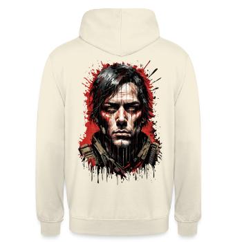 Soldat 3 - Unisex Hoodie - Vanille-Milchshake - Hinten - Michal (187cm)