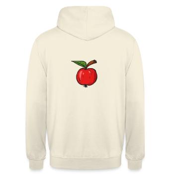 Apfel - Unisex Hoodie - Vanille-Milchshake - Hinten - Michal (187cm)
