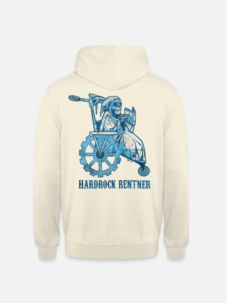 Heavymetal, Hardrock Rentner, Rock Musik, Skelett - Unisex Hoodie - Vanille-Milchshake