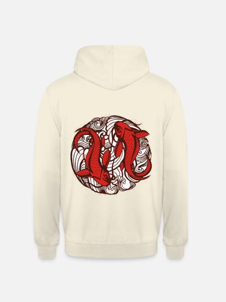 Japanese red fish - Unisex Hoodie - vanilla