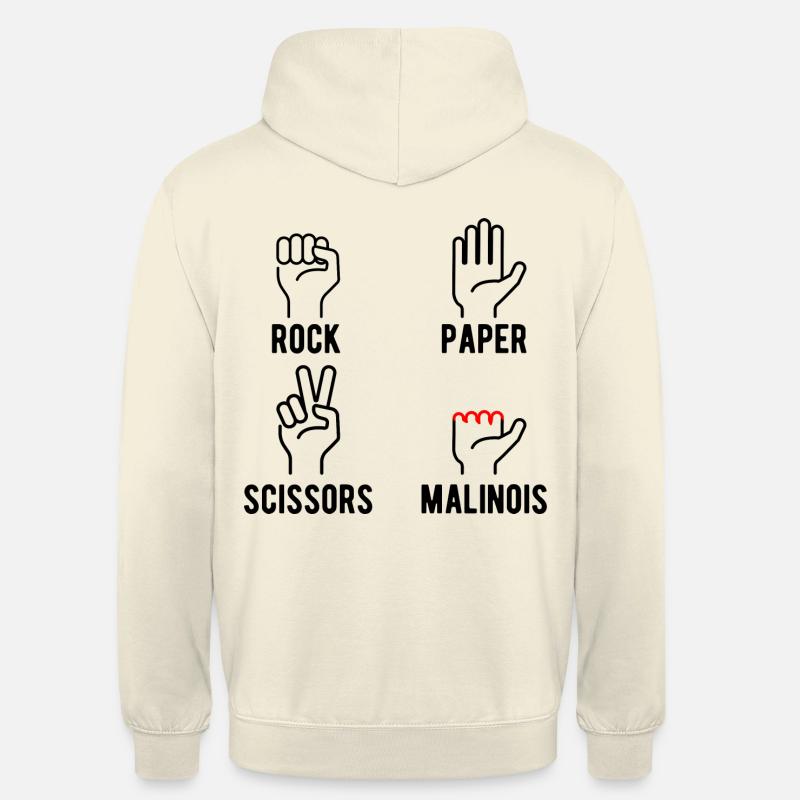 Stein Papier Schere Malinois - Unisex Hoodie - Vanille-Milchshake