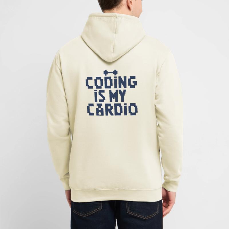Le codage est mon cardio | Programmeur rétro 8 bits Sweat-shirt à capuche unisexe