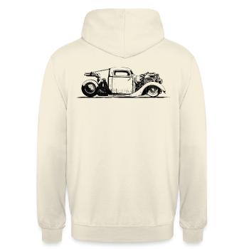 rat truck - Unisex Hoodie - Vanille-Milchshake - Hinten - Michal (187cm)