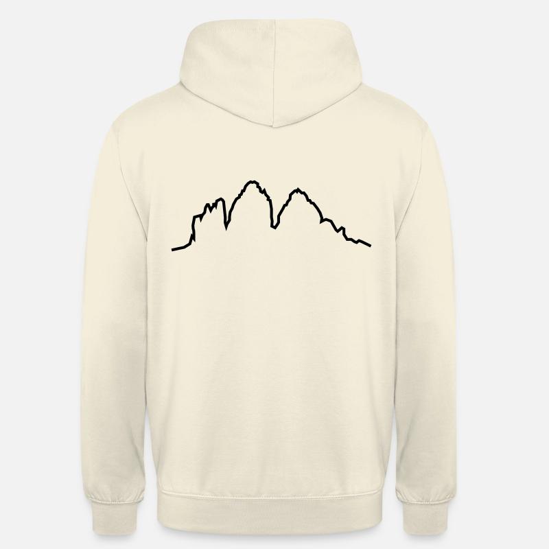 Dolomiti 3 picchi - Felpa con cappuccio unisex - milkshake