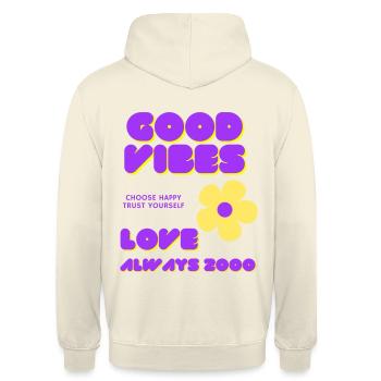 Good vibes - Sweat-shirt à capuche unisexe - vanille - Dos - Michal (187cm)