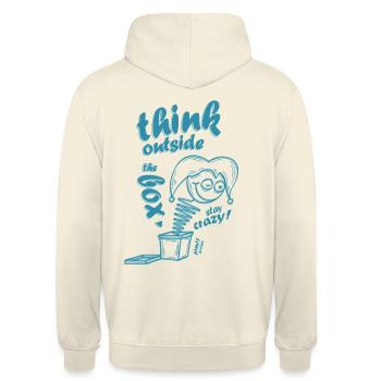 Sortez des sentiers battus - Sweat-shirt à capuche unisexe - vanille - Dos - Michal (187cm)