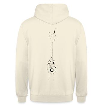 MAGIC | Wand hand | black - Unisex Hoodie - vanilla - Back - Michal (187cm)