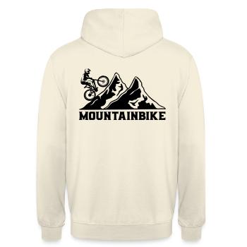 Mountainbike - Unisex Hoodie - Vanille-Milchshake - Hinten - Michal (187cm)
