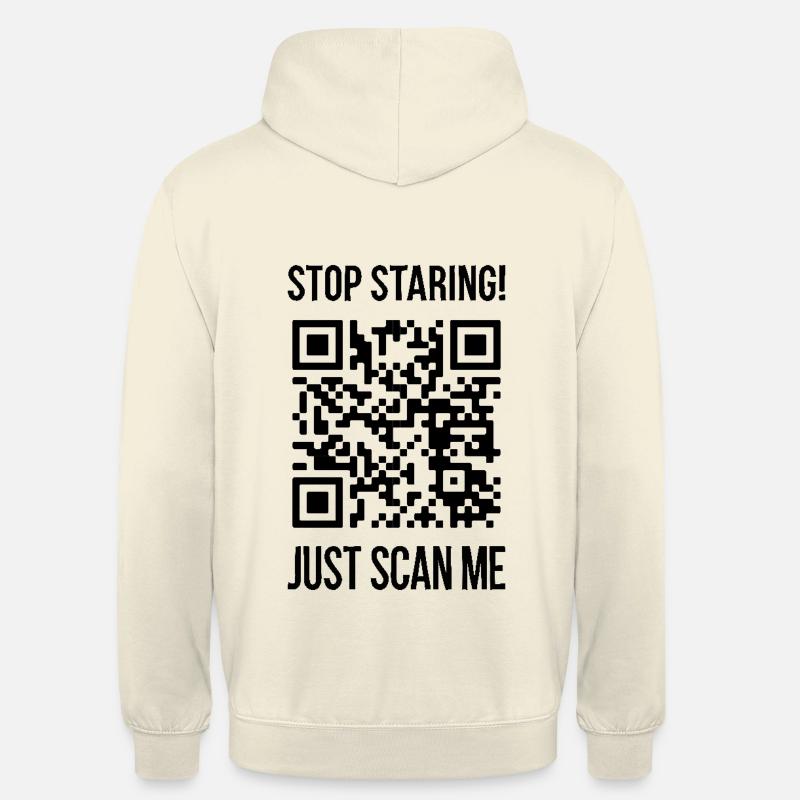 Scannez-moi le code QR pour vous motiver - Sweat-shirt à capuche unisexe - vanille