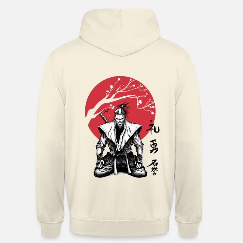 Samurai Bushido Ronin Ninja Respect Honor Courage - Sweat-shirt à capuche unisexe - vanille