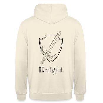 Knight - Unisex Hoodie - Vanille-Milchshake - Hinten - Michal (187cm)