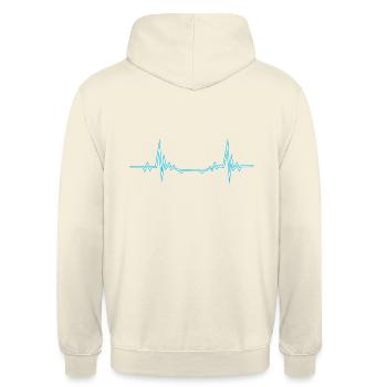 Heartline skateboard neon - Unisex Hoodie - vanilla - Back - Michal (187cm)